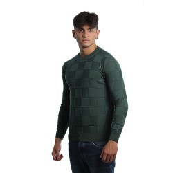 maglioncino +39 masq UOMO VERDE - I22-MASQ9057-12-00 vista laterale