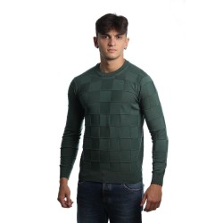 maglioncino +39 masq UOMO VERDE - I22-MASQ9057-12-00 vista frontale