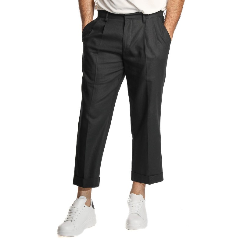 pantalone marsem UOMO NERO - P035 - T155 vista frontale indossato