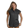 camicia jijil DONNA NERA - JPE23CA456 vista frontale indossata