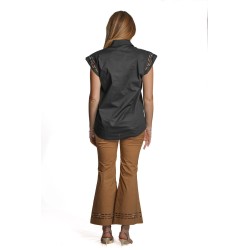 camicia jijil DONNA NERA - JPE23CA456 vista completo posteriore