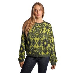 maglione jijil DONNA VERDE - JPI23MK165 vista frontale indossato
