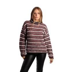 maglioncino a fantasia jijil DONNA WATERMELON MULTICOLORE  - JPI23MK169 vista frontale indossato
