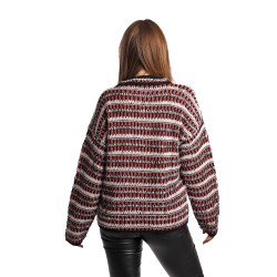 maglioncino a fantasia jijil DONNA WATERMELON MULTICOLORE  - JPI23MK169 vista posteriore indossato