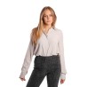 camicia jijil DONNA GHIACCIO - JPI23CA098  vista frontale indossata