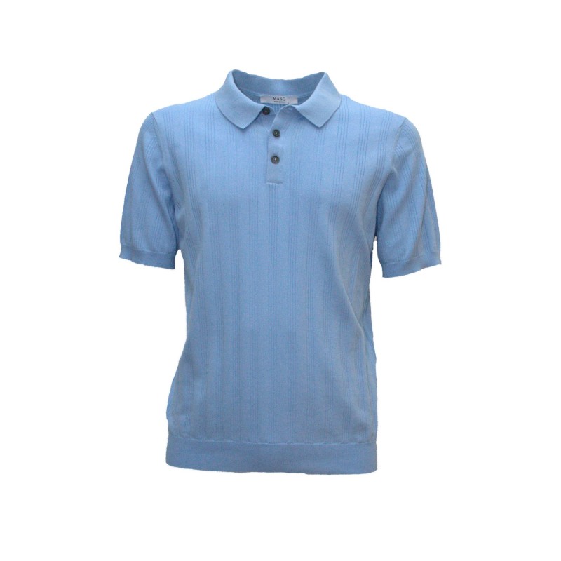 polo +39 masq UOMO AZZURRA 600 600 - P24-M7030-14-01 vista frontale