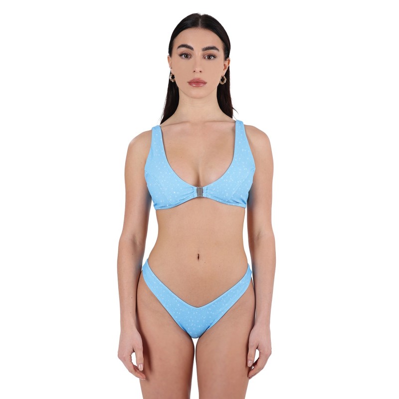 costume triangolo sontèn DONNA AZZURRO - SON267 - SAPPHIRE vista frontale indossato