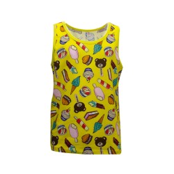 t-shirt moschino UOMO GIALLA 1028 - V3A8901 - 9413 vista frontale