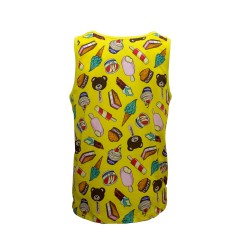 t-shirt moschino UOMO GIALLA 1028 - V3A8901 - 9413 vista posteriore
