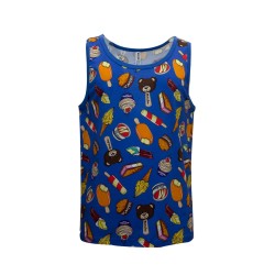 t-shirt moschino UOMO BLU 1318 - V3A8901 - 9413 vista frontale