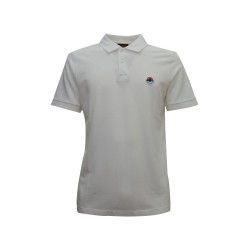 polo save the duck UOMO BIANCA - DR1213M - BATE18 OVIDIO vista frontale