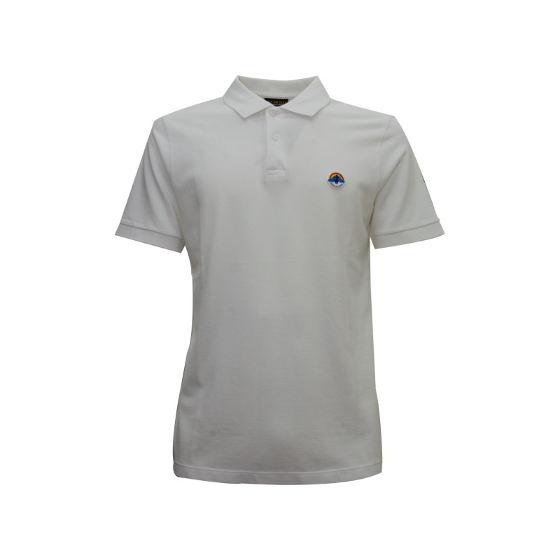 polo save the duck UOMO BIANCA - DR1213M - BATE18 OVIDIO vista frontale