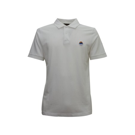 polo save the duck UOMO BIANCA - DR1213M - BATE18 OVIDIO vista frontale
