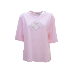 t-shirt jijil DONNA ROSA CHIARO PINK - JPE24TS058 vista frontale