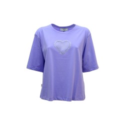 t-shirt jijil DONNA LILLA BABY LAVANDA - JPE24TS058 vista frontale