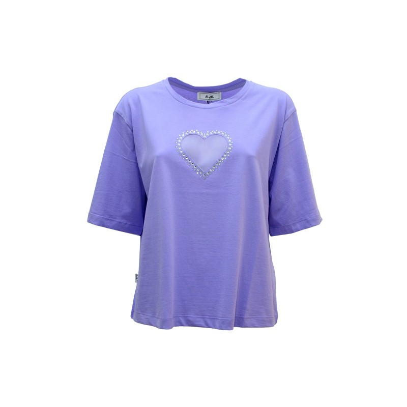 t-shirt jijil DONNA LILLA BABY LAVANDA - JPE24TS058 vista frontale