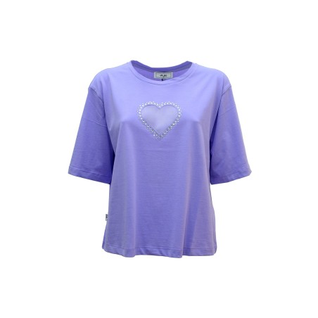 t-shirt jijil DONNA LILLA BABY LAVANDA - JPE24TS058 vista frontale