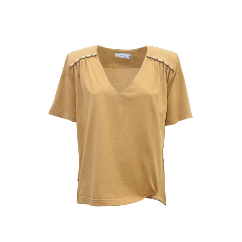t-shirt jijil DONNA CAMMELLO - JPE24TS419 vista frontale