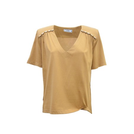 t-shirt jijil DONNA CAMMELLO - JPE24TS419 vista frontale