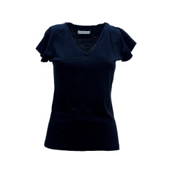 t-shirt censured DONNA BLACK - TW 6456 T JSLU 90 vista frontale