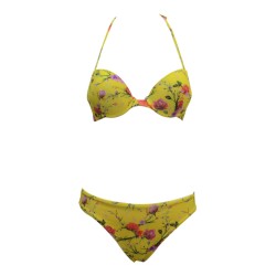 costume matinée DONNA FIORE GIALLO - CB5056 vista frontale