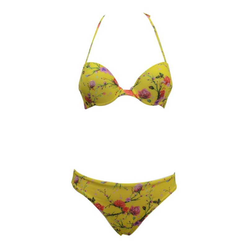 costume matinée DONNA FIORE GIALLO - CB5056 vista frontale