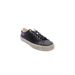 scarpe polo ralph lauren UOMO NERE E BIANCHE BLK/WHT - LONGWOOD-SK-VLC vista laterale