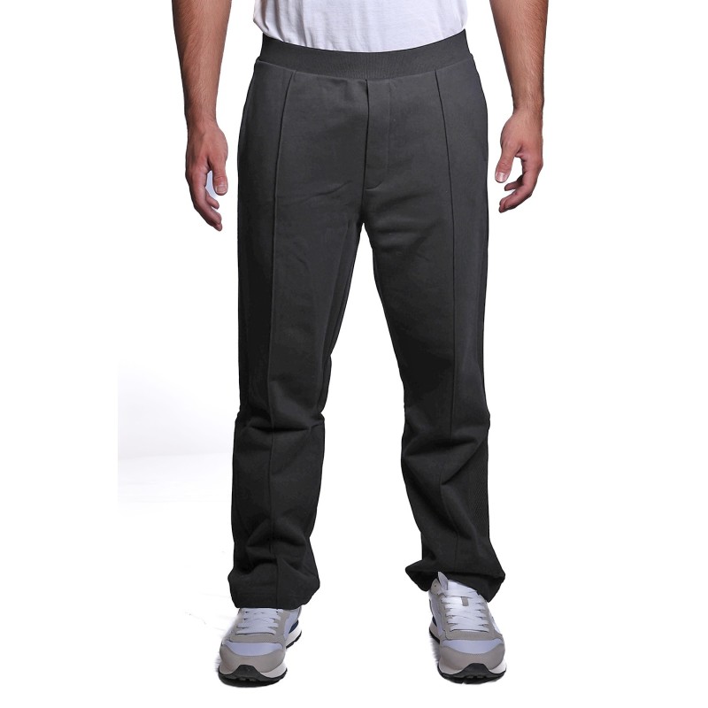 pantalone tuta moschino UOMO NERO 0555 - V1A6809 - 4420 vista frontale indossato