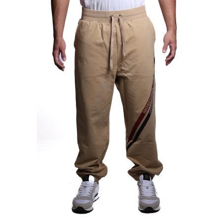 pantalone tuta moschino UOMO BEIGE 0091 - V1A6810 - 4413 vista frontale indossato