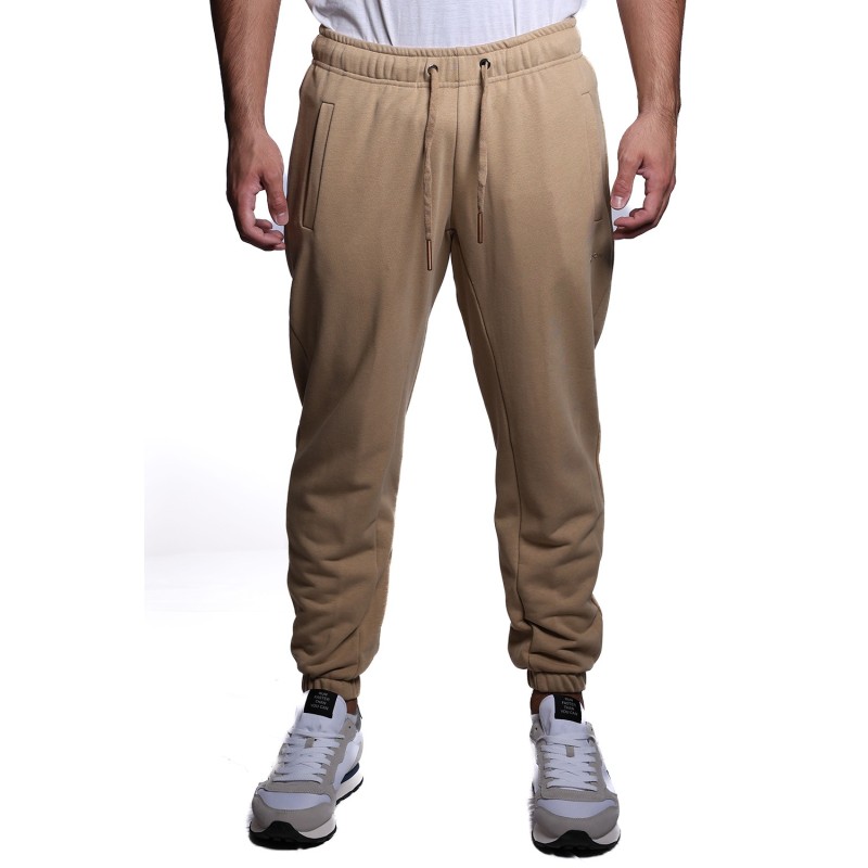 pantalone tuta maison 9 paris UOMO CAMMELLO CAMEL - M9P4356 vista frontale indossato