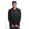 camicia alessandro lamura UOMO NERA - JAMES P vista frontale indossata