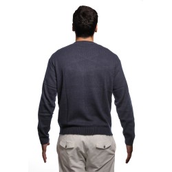 maglione sun8 UOMO 07 NAVY BLUE - K44122 vista posteriore indossato