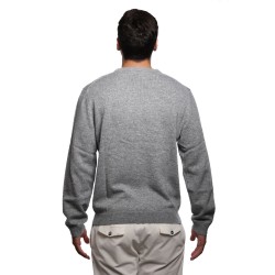 maglione socks burger and fries UOMO 06 GRIGIO CHIARO - BFK44105 vista posteriore indossato