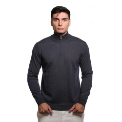 maglioncino masq UOMO BLU 650 - I24-M1007-14-01 vista frontale indossato