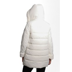 giubbino lungo refrigue DONNA BIANCO SPORCO CLOUD - 2821O00045 - JACKET HEDEN vista posteriore indossato