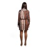 abito jijil DONNA MULTICOLORE TIE COFFEE - JPI24AB242 vista posteriore indossato