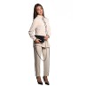 pantalone jijil DONNA AVORIO E NERO - JPI24PA022 vista completo laterale