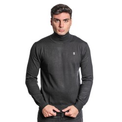 dolcevita refrigue UOMO BLACK - 2811W00066 vista frontale indossato