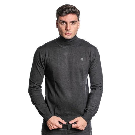 dolcevita refrigue UOMO BLACK - 2811W00066 vista frontale indossato
