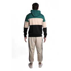 pantalone tuta maison 9 paris UOMO CREMA/NERO - M9P4361 vista completo posteriore