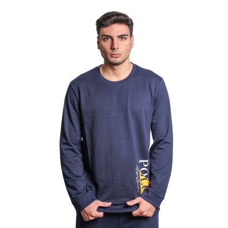 felpa polo ralph lauren UOMO NAVY - 714932514001 vista frontale indossata