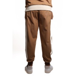 pantalone tuta maison 9 paris UOMO CAMEL/NOCCIOLA/BURRO - M9P4354 vista posteriore indossato