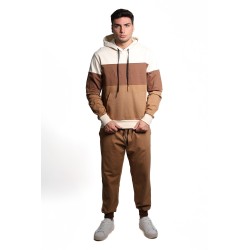 pantalone tuta maison 9 paris UOMO CAMEL/NOCCIOLA/BURRO - M9P4354 vista frontale completo