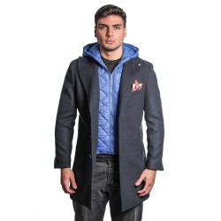 cappotto bharnaba philosophy UOMO BLU - NIGERIA - CP-2010GB vista frontale
