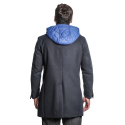 cappotto bharnaba philosophy UOMO BLU - NIGERIA - CP-2010GB vista posteriore indossato