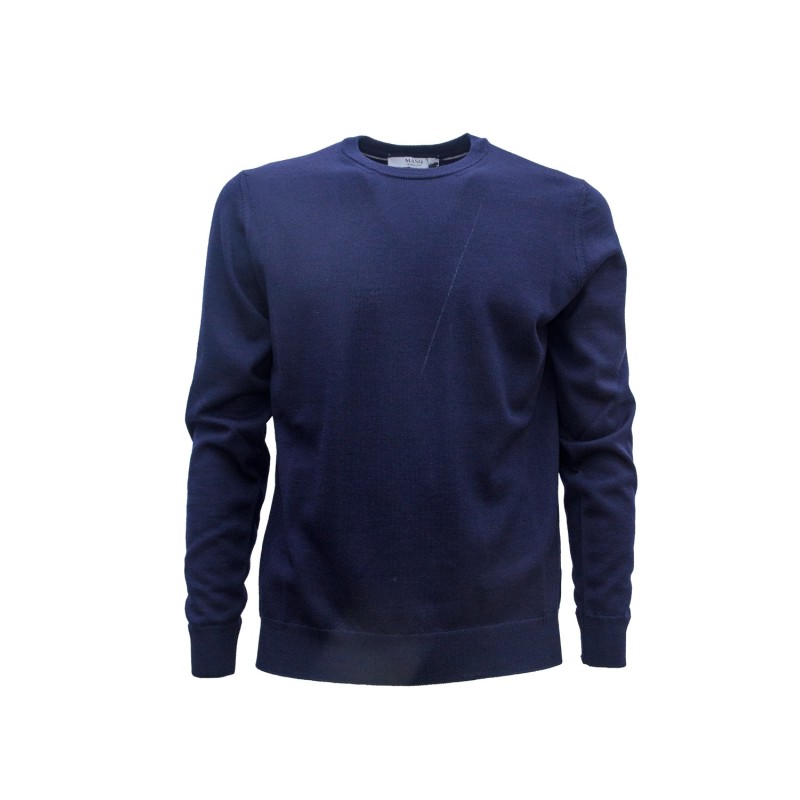maglioncino masq UOMO BLU 650 - I24-M1000-14-00 vista frontale