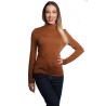 dolcevita jijil DONNA CUOIO - JPI24BL181 vista frontale indossato