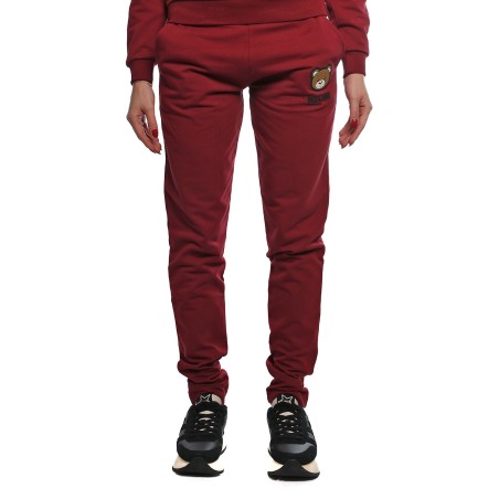 pantalone tuta moschino DONNA BORDEAUX 0195 - V6A6890 - 4413 vista frontale indossato