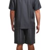 pantaloncino john richmond UOMO BLU DARK SAPPHIRE - UMP25060BE HB vista completo posteriore