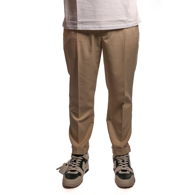 pantalone john richmond UOMO BEIGE SAND - UMP2522PA HB vista frontale